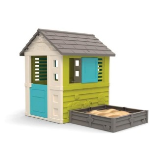 SMOBY Maison Square + Bac a sable ou potager - Bache de fond fournie -