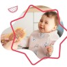 Badabulle Bavoir manche longues, Imperméable, Ajustable, 4 mois a 3 ans, Rose