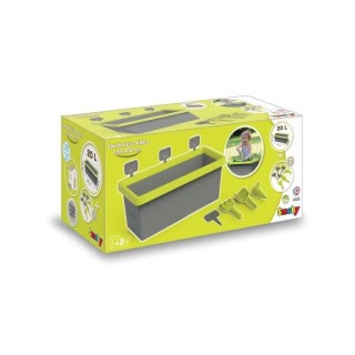 SMOBY Jardinere Eden garnie 20L : pelle + râteau + plantoir + 4 écri