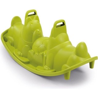 SMOBY Bascule Chien 3 places - Vert - 2 poignées de maintien - Anti-U