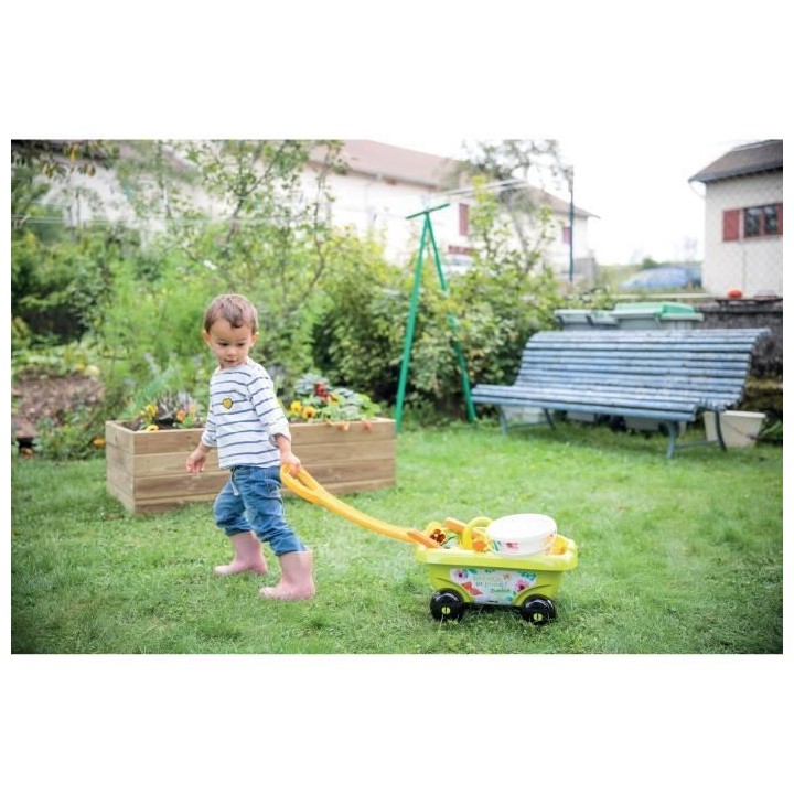 SMOBY - Silence ça Pousse Chariot garni a roulettes + accessoires - F