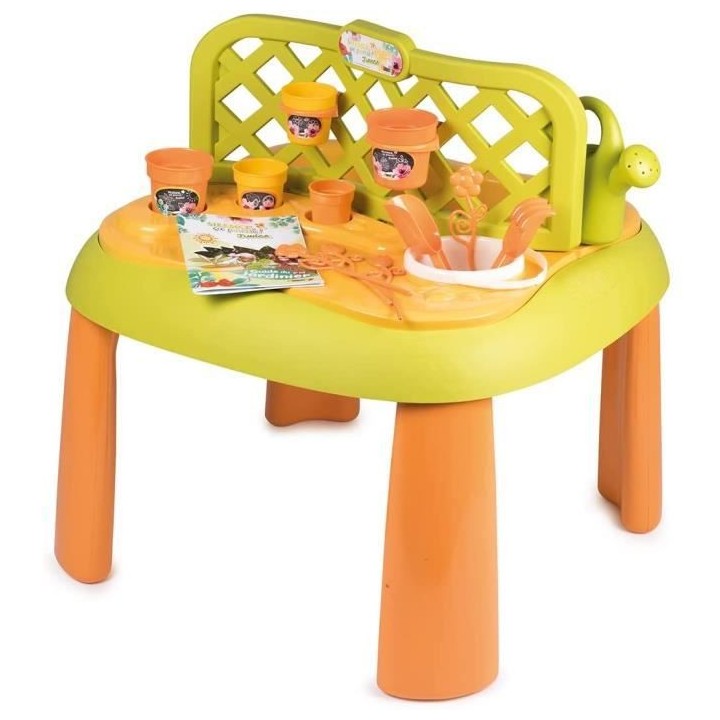 SMOBY - Silence ça Pousse Table de jardinage + accessoires - Fabricat