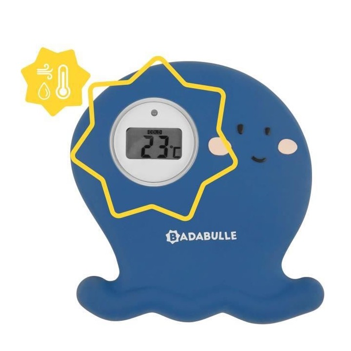 Badabulle Thermometre de bain digital, avec alerte si eau trop chaude