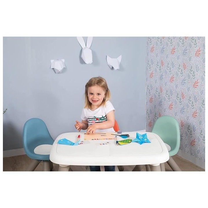SMOBY - KID Table enfant blanche - Anti UV - 4 enfants - Fabrication f
