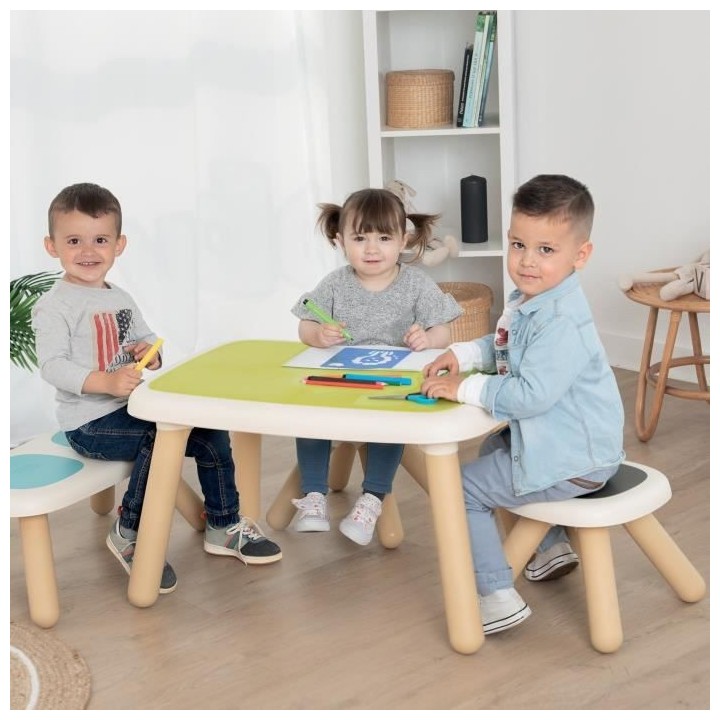 SMOBY - KID Table enfant verte - Anti UV - 4 enfants - Fabrication fra