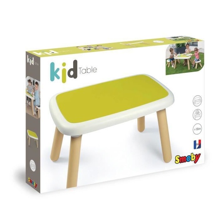 SMOBY - KID Table enfant verte - Anti UV - 4 enfants - Fabrication fra