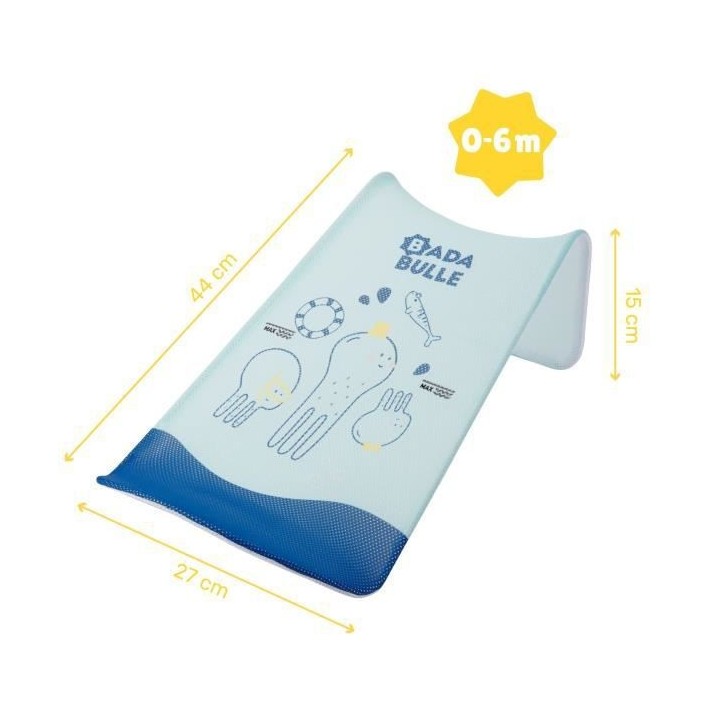 Badabulle Hamac de bain ergonomique, Antidéparant, Tissu respirant, 0