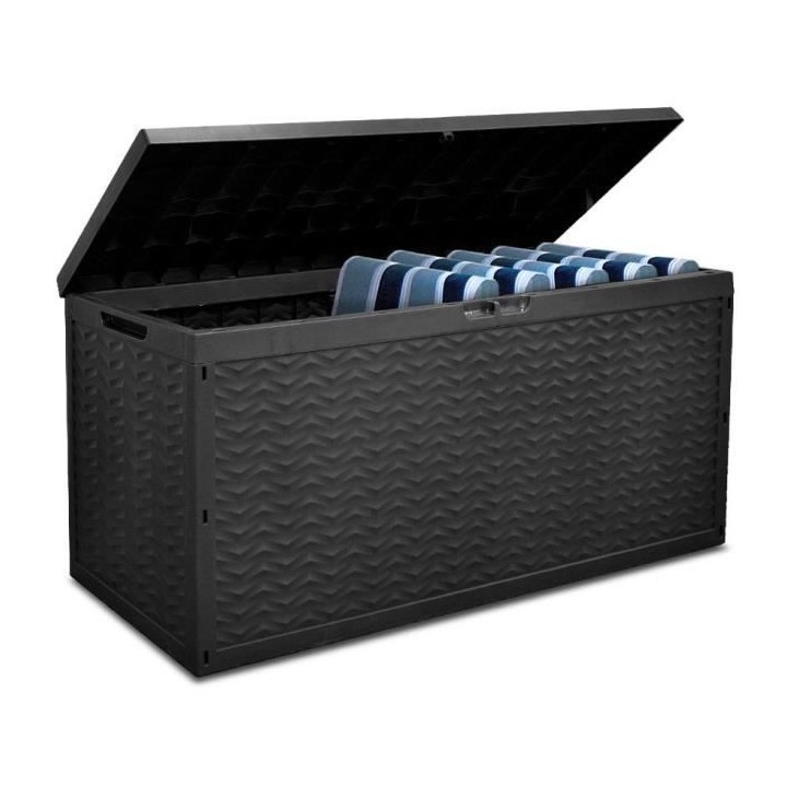 TOOD Malle / coffre de rangement en résine 330 L - 120 x 45 x 60 cm -