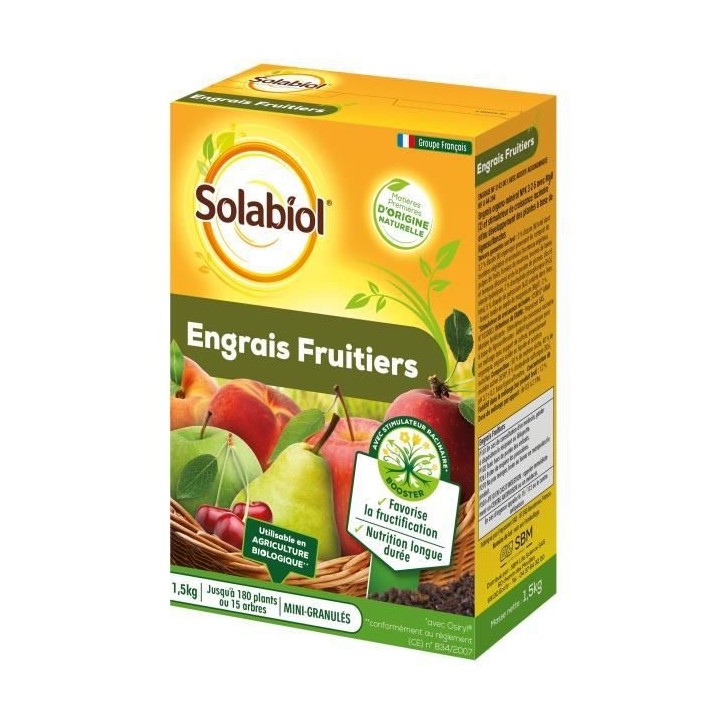 SOLABIOL SOFRUY15 Engrais Fruitiers - 1,5 Kg
