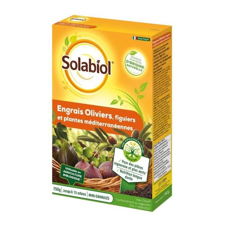 Solabiol SOLIVY750 Engrais Oliviers Et Figuiers 750 G, Utilisable en A