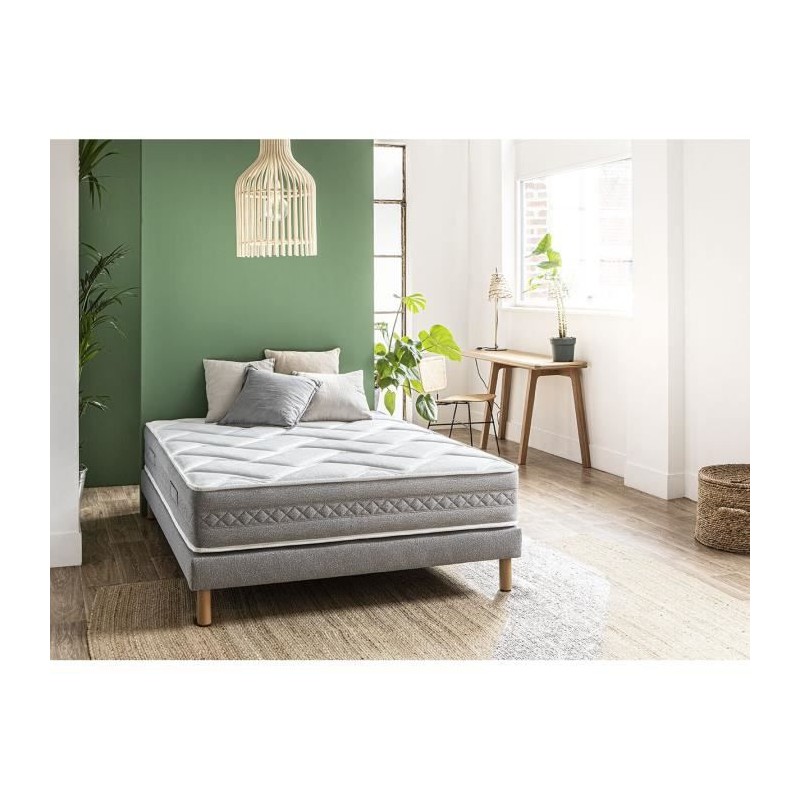 Matelas DREAMNIGHT 2.0 - 160x200 - Epaisseur 28 cm - 100 % ressorts ensachés - 7 zones de confort- Ferme - SOMDREAM