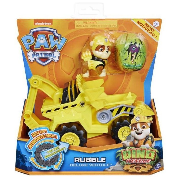 PAT PATROUILLE - VEHICULE + FIGURINE DELUXE RUBEN DINO RESCUE Paw Patr