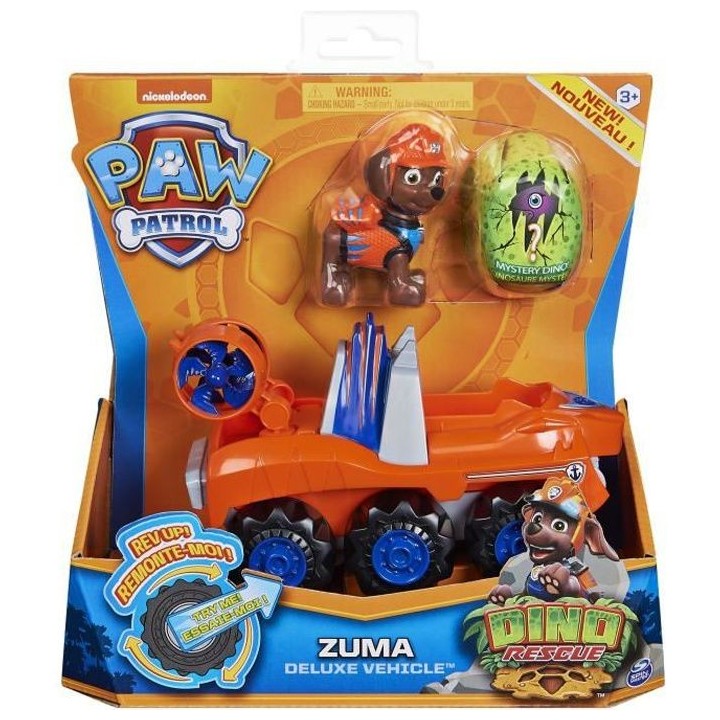 PAT PATROUILLE - VEHICULE + FIGURINE DELUXE ZUMA DINO RESCUE Paw Patro