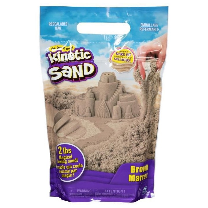 Kinetic Sand - Recharge Sable Naturel - 907 grammes - Des 3 ans