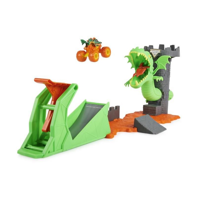 PLAYSET DUELING DRAGON + 1 VÉHICULE DIE CAST 1:64 Monster Jam