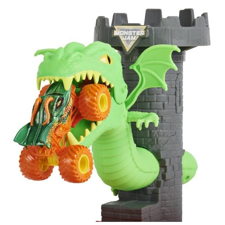 PLAYSET DUELING DRAGON + 1 VÉHICULE DIE CAST 1:64 Monster Jam