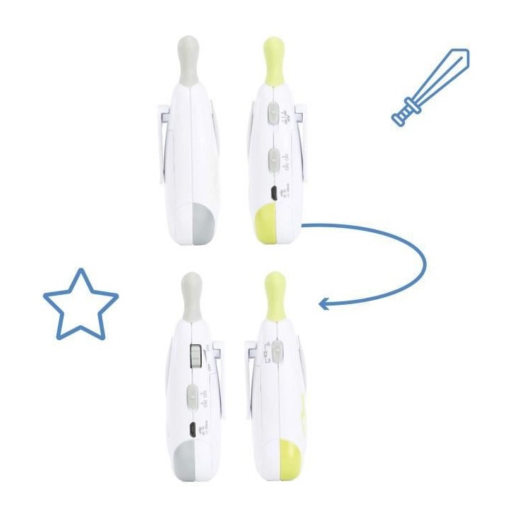 BADABULLE Baby Online 300m Babyphone Audio avec Veilleuse