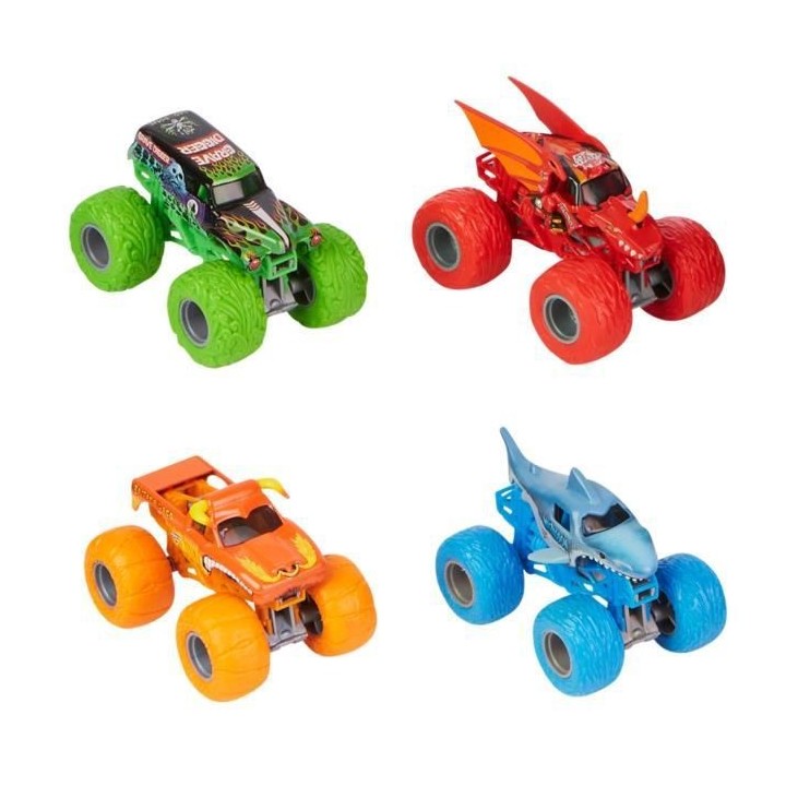 PACK DE 4 VÉHICULES DIE CAST 1:64 Monster Jam
