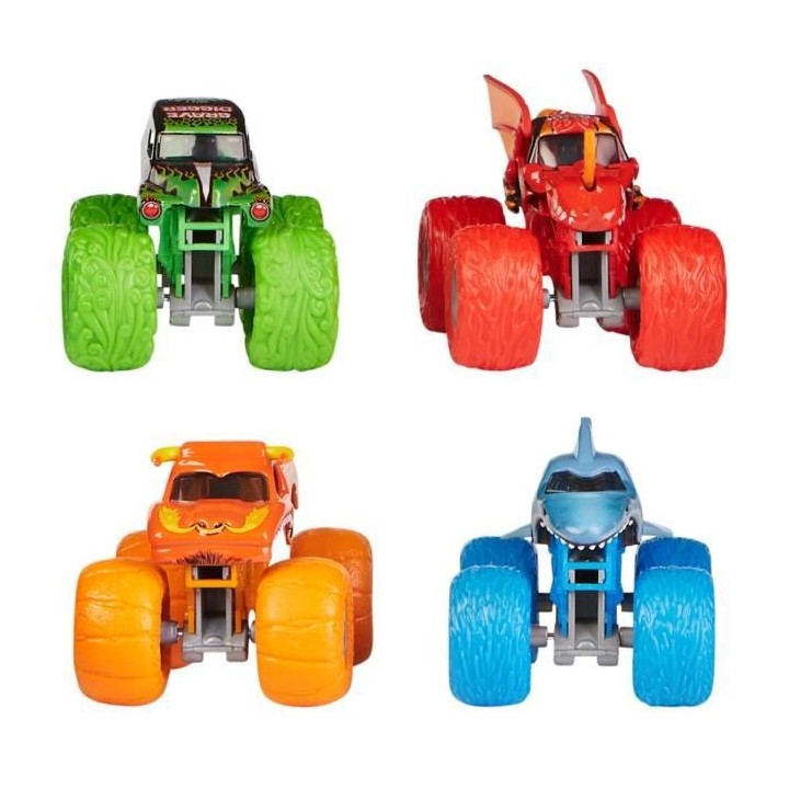 PACK DE 4 VÉHICULES DIE CAST 1:64 Monster Jam