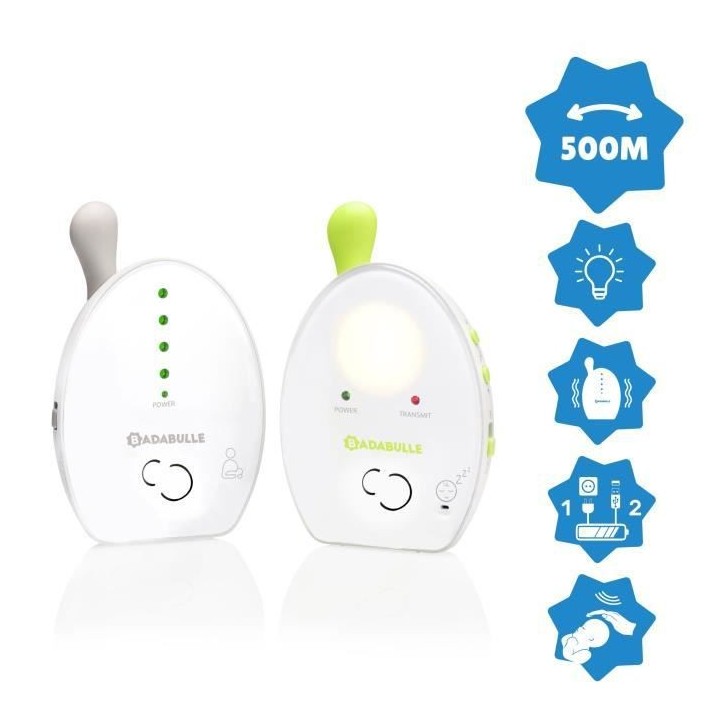 Badabulle Baby Online 500m Babyphone Audio avec Veilleuse