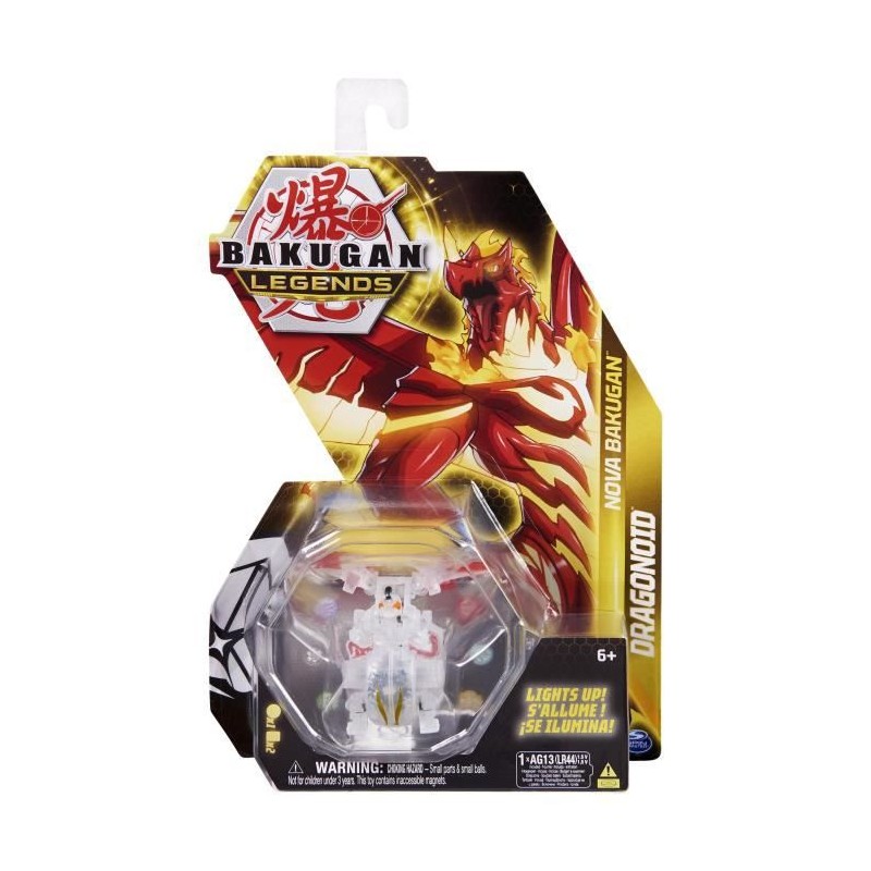 Bakugan - Coffret 1 Bakugan Nova Lumineux Saison 5 et 2 Cartes - Des 6 ans - Modele Aléatoire