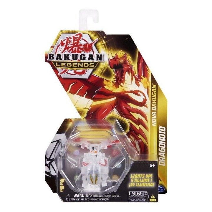 Bakugan - Coffret 1 Bakugan Nova Lumineux Saison 5 et 2 Cartes - Des 6