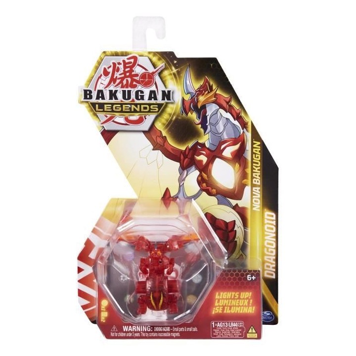 Bakugan - Coffret 1 Bakugan Nova Lumineux Saison 5 et 2 Cartes - Des 6