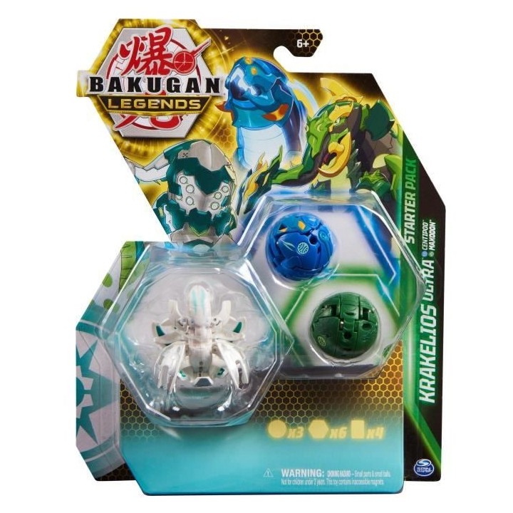 Bakugan - Starter Pack - Coffret 3 Bakugan Saison 5 - 2 tuile BakuScor