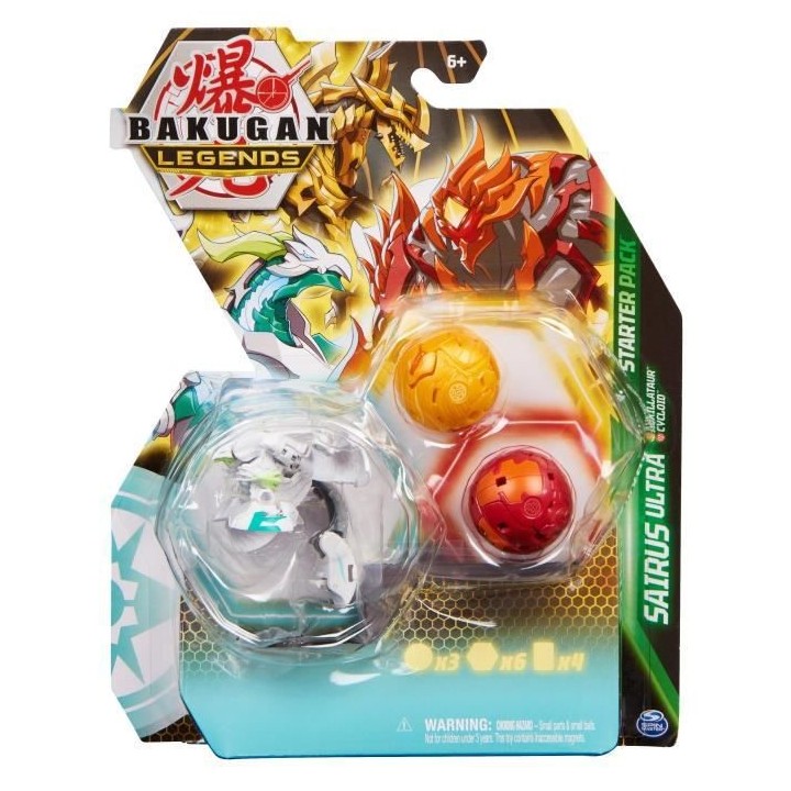 Bakugan - Starter Pack - Coffret 3 Bakugan Saison 5 - 2 tuile BakuScor