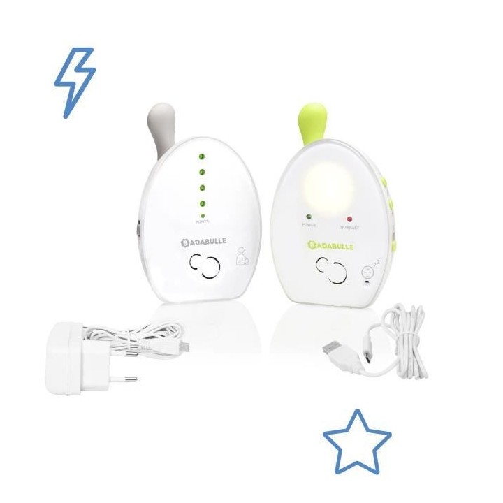 Badabulle Baby Online 500m Babyphone Audio avec Veilleuse