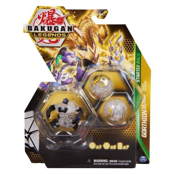 Bakugan - Starter Pack - Coffret 3 Bakugan Saison 5 - 2 tuile BakuScor
