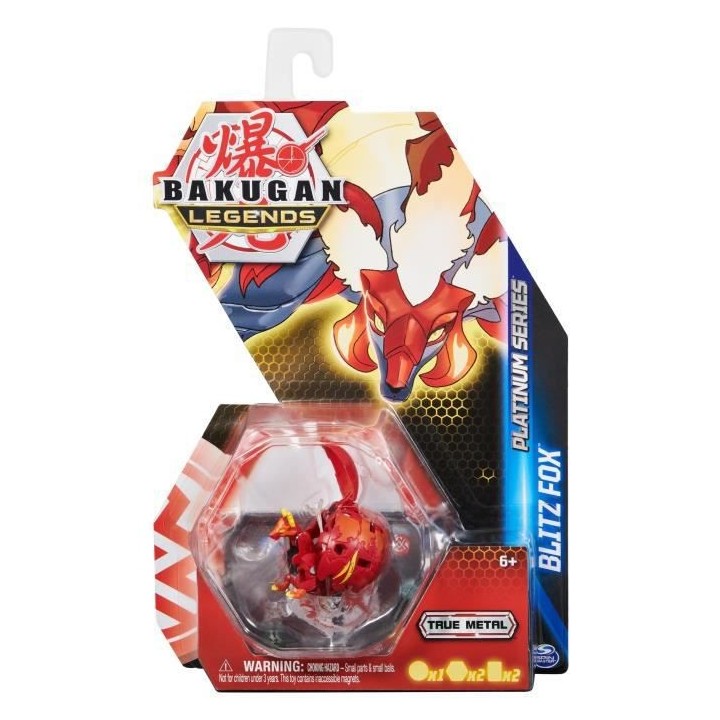 Bakugan - Coffret 1 Bakugan Platinium Saison 5 et 2 Cartes - Des 6 ans