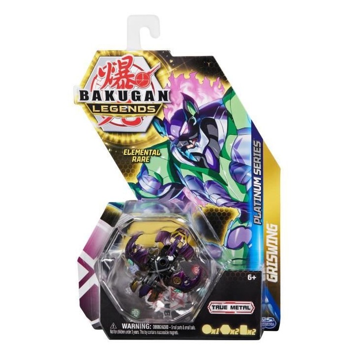 Bakugan - Coffret 1 Bakugan Platinium Saison 5 et 2 Cartes - Des 6 ans