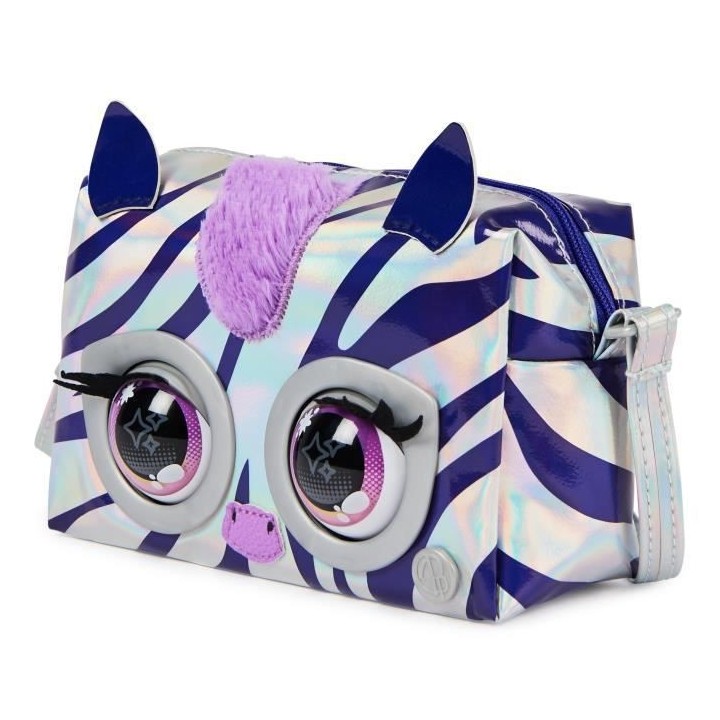 Purse Pets - Zebre - Métallique - Sac Compagnon Animé - 30 Sons et R