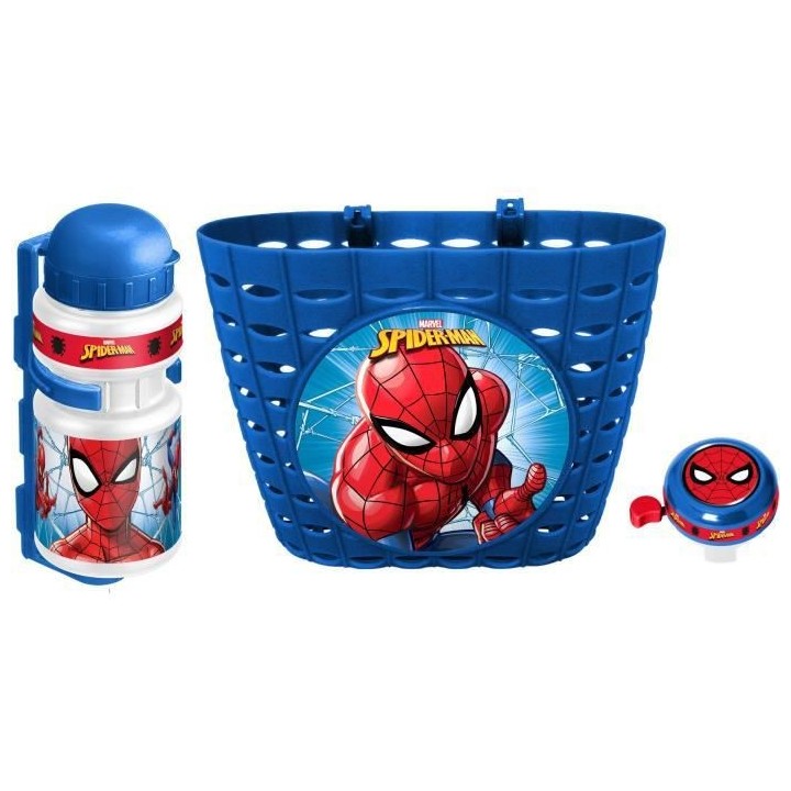 SPIDER-MAN Set Corbeille + Bidon + Sonnette