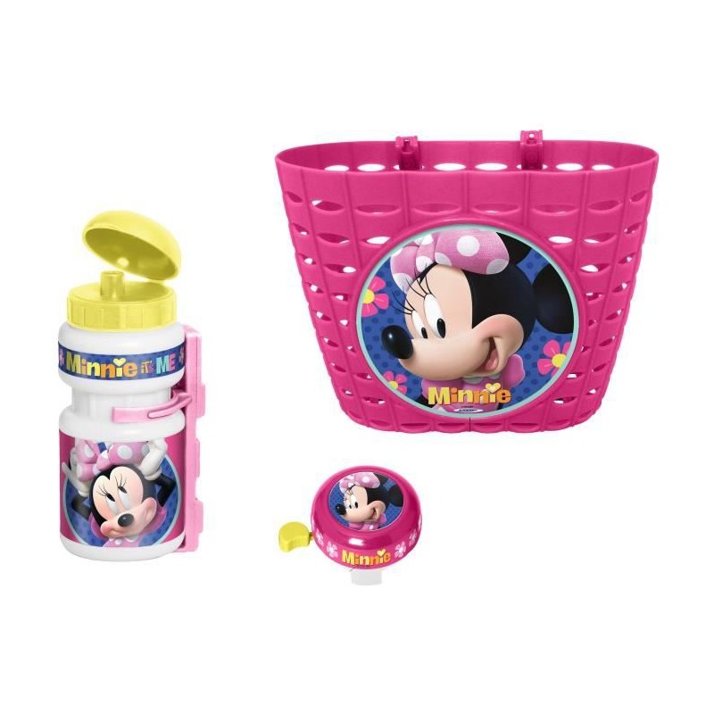 DISNEY MINNIE Combo corbeille + bidon + sonnette