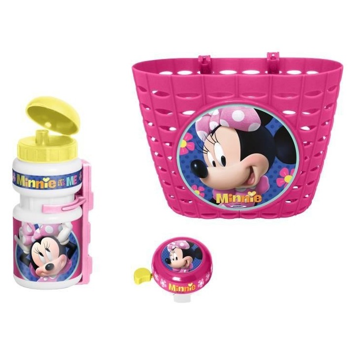 DISNEY MINNIE Combo corbeille + bidon + sonnette