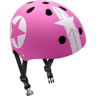 STAMP Casque Skate Pink Star avec Molette d'Ajustement - Taille 54-60
