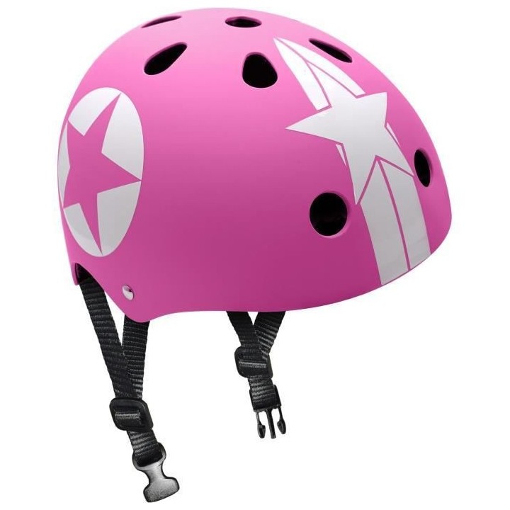 STAMP Casque Skate Pink Star avec Molette d'Ajustement - Taille 54-60