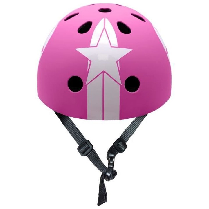 STAMP Casque Skate Pink Star avec Molette d'Ajustement - Taille 54-60