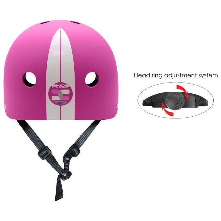 STAMP Casque Skate Pink Star avec Molette d'Ajustement - Taille 54-60