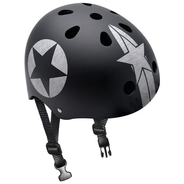 STAMP Casque Skate Black Star avec Molette d'Ajustement - Taille 54-60