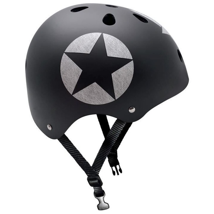 STAMP Casque Skate Black Star avec Molette d'Ajustement - Taille 54-60