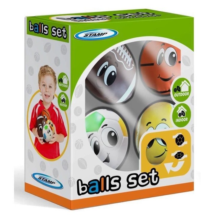 STAMP Pack 4 Balles En Mousse