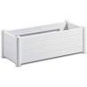 STEFANPLAST Bac a fleurs rectangulaire - Finition en bois - 100x43xH35cm - 80L - Blanc