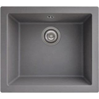 Evier a encastrer ou sous plan en résine 1 cuve 500 x 440 mm - Gris b