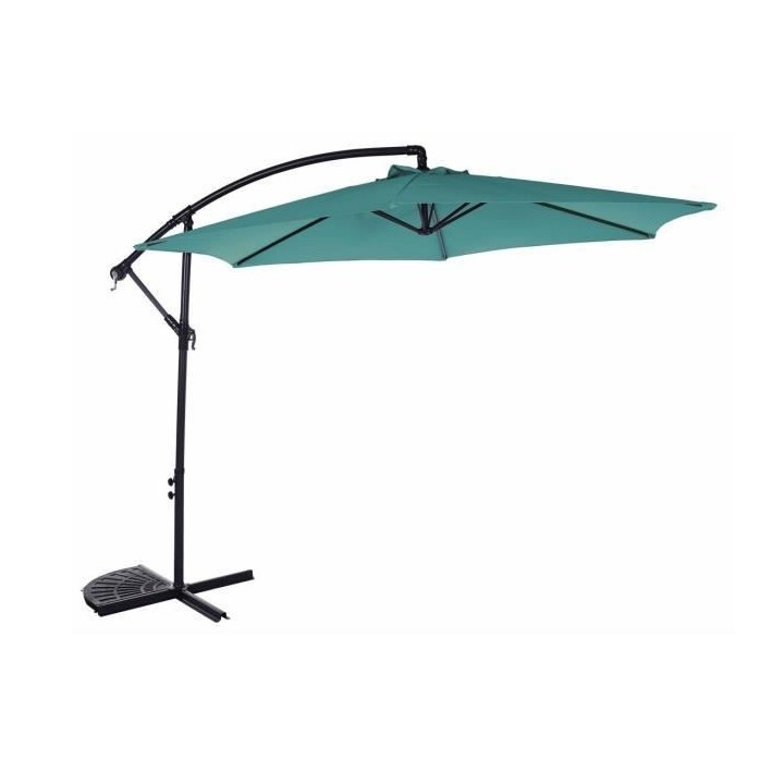 Parasol déporté diametre 3m - structure en aluminium avec toile poly