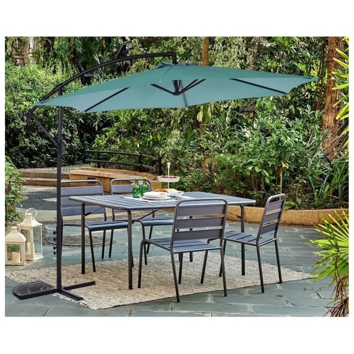 Parasol déporté diametre 3m - structure en aluminium avec toile poly