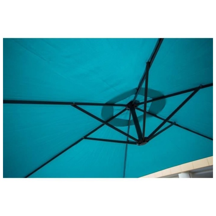 Parasol déporté diametre 3m - structure en aluminium avec toile poly