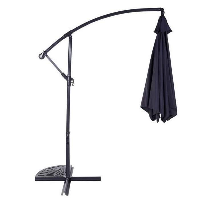 Parasol déporté diametre 3m - structure en aluminium avec toile poly